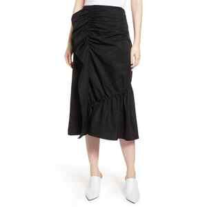 Halogen Ruffle Front Skirt In Black Size Petite 0 $109